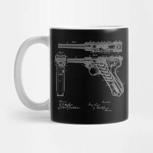 recoil loading small arms Vintage Patent Drawing Mug